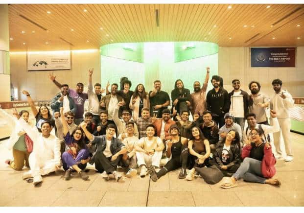 Raghu Dixit with all the musicians who will also perform at Lollapalooza on January 27 in Mumbai. 