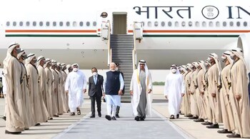 Prime Minister Narendra Modi with Sheikh Mohamed bin Zayed Al Nahyan, President of UAE