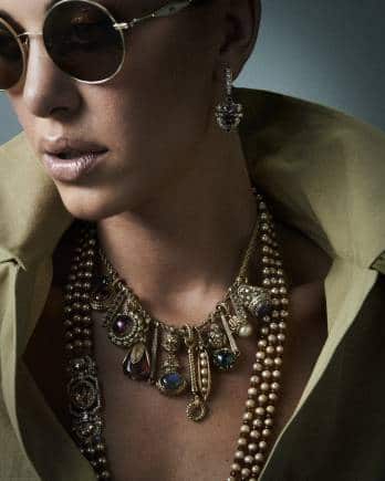 The Charm Necklace from Sabyasachi High Jewellery is crafted in 18k gold with multicoloured gemstones and EF VVS VS diamonds. (Image courtesy: Sabyasachi)