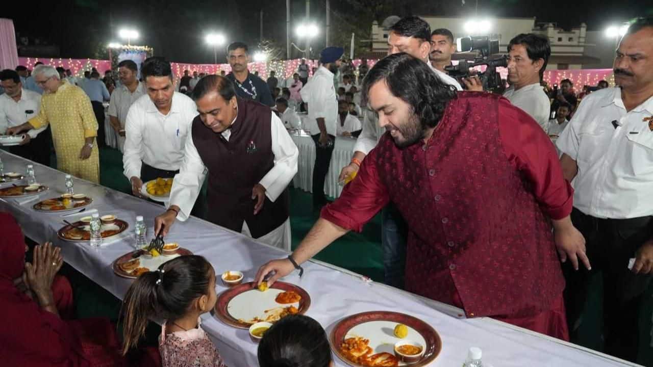 The Ambani family follows Manav seva hi Madhav seva meaning service to humanity is service to God principle and in honour of this, they begin every occasion in their family by providing for and serving people and reinforcing their commitment to the community (Image: Reliance group) The Ambani family follows Manav seva hi Madhav seva meaning service to humanity is service to God principle and in honour of this, they begin every occasion in their family by providing for and serving people and reinforcing their commitment to the community (Image: Reliance group)
