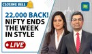 Live: Closing Bell | Nifty ends the week above 22,000; Auto index hits all-time high; Glenmark, NMDC in focus