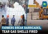 Farmers’ Delhi Chalo march turns violent | Barricades broken, tear gas shells fired