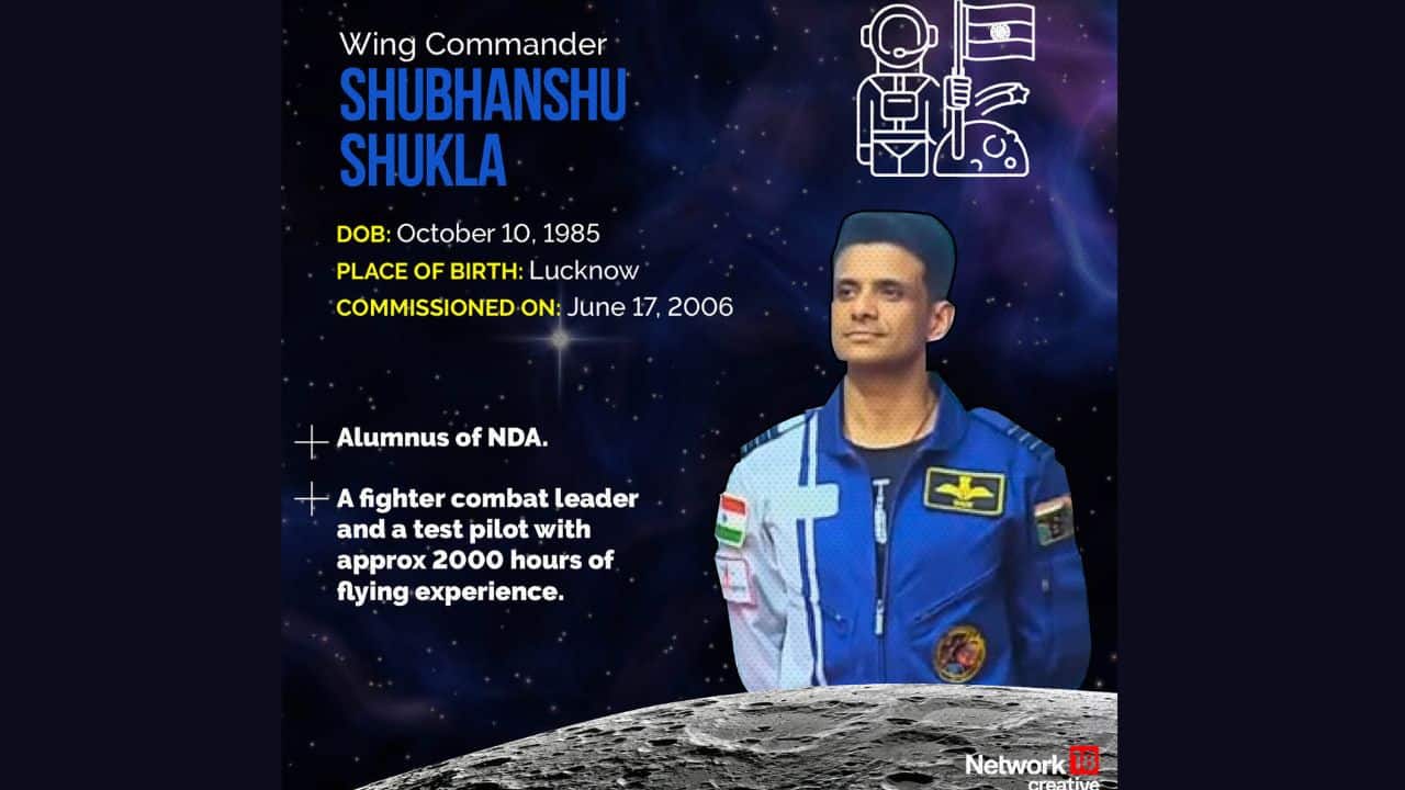 Wing Commander Shubhanshu Shukla is a fighter combat leader and a test pilot with approx 2000 hours of flying experience. (Image: News18 Creative)