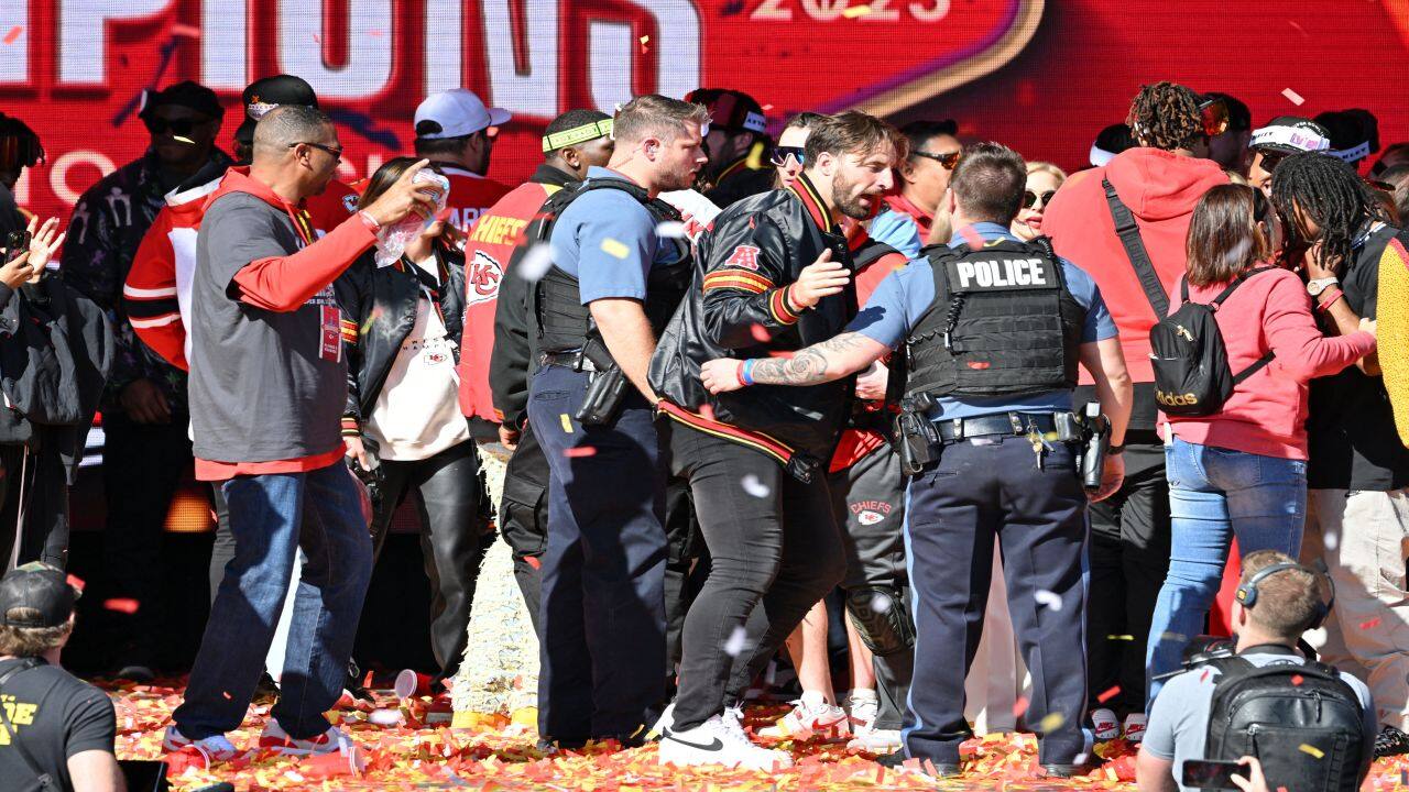 Some 800 law enforcement officers were at the rally and parade that preceded it, including agents of the FBI and the federal Bureau of Alcohol, Tobacco, Firearms and Explosives (ATF). (Credit: David Rainey-USA TODAY Sports via Reuters)