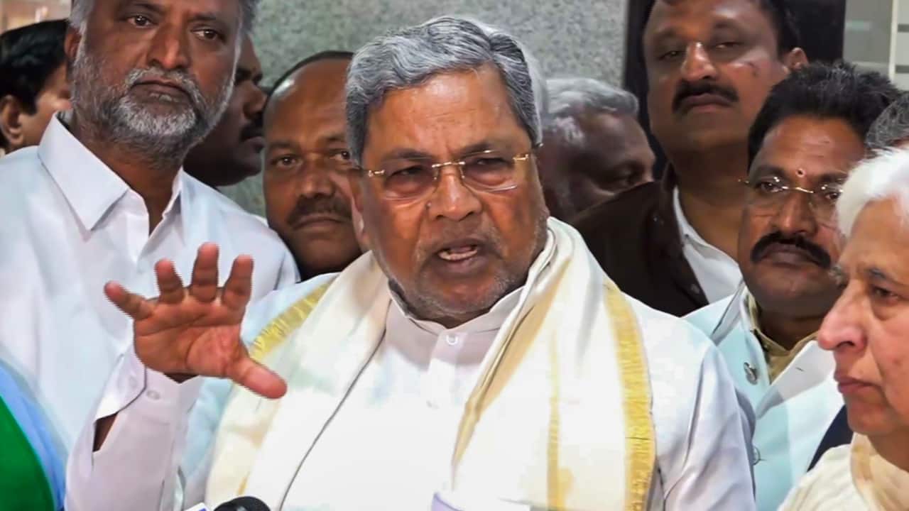 Siddaramaiah invited several senior leaders elected from Karnataka including Union Finance Minister Nirmala Sitharaman and Pralhad Joshi to join the protest. (Image: PTI)