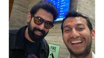 Rana Daggubati and Ritesh Agarwal recently met at an airport. (Image credit: @riteshagar/X)