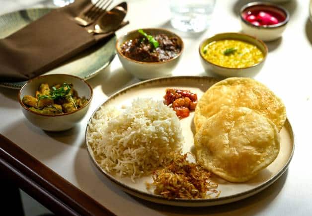 Bengali non-vegetarian home meal at Mool.
