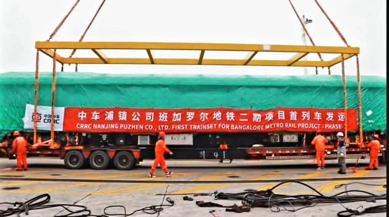 Bengaluru Metro's first driverless train for Yellow Line arrives at Chennai port from China - Vimarsana News