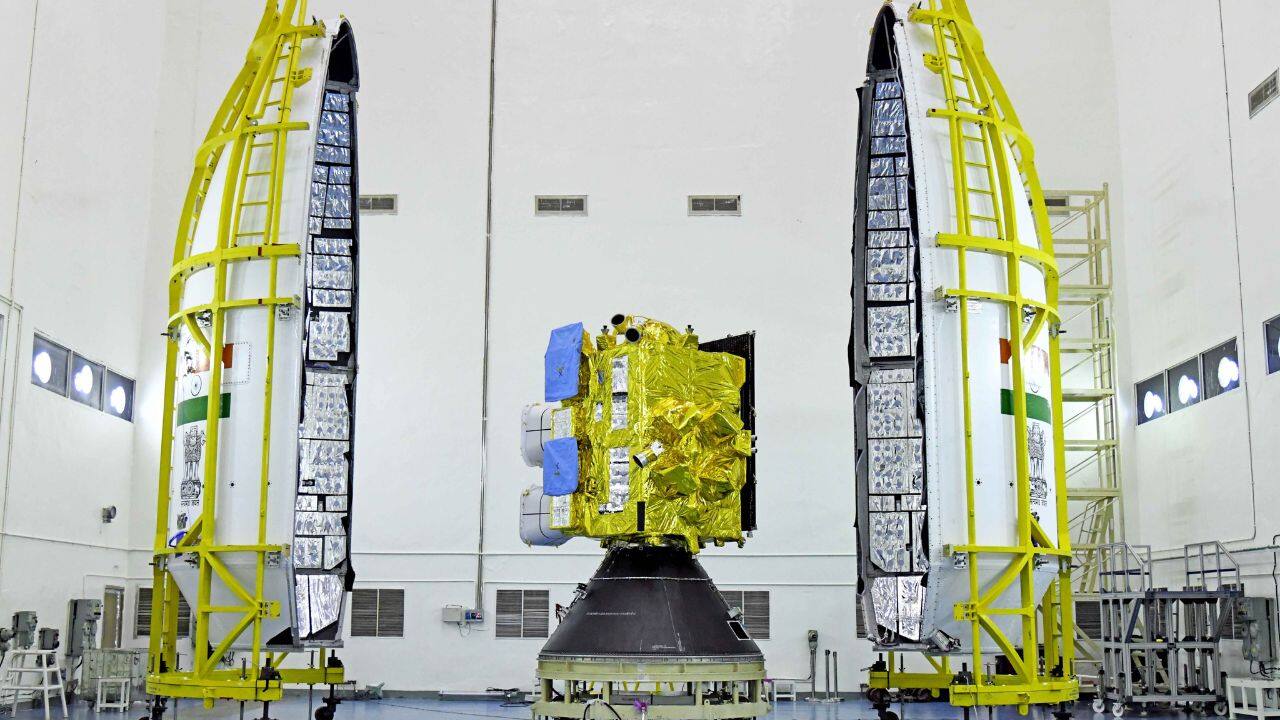 The GSLV-F14/INSAT-3DS mission will launch on Saturday, February 17, 2024, at 17:30 IST from SDSC-SHAR in Sriharikota. The GSLV's 16th mission seeks to launch the INSAT-3DS meteorological satellite into Geosynchronous Transfer Orbit (GTO). (Image: ISRO)