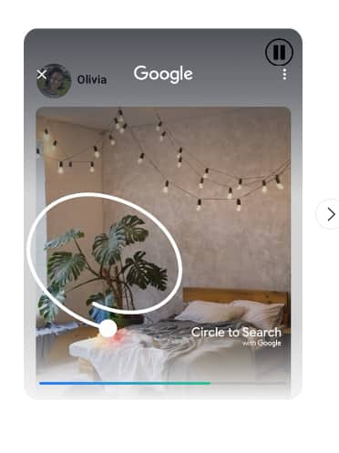 Circle to Search feature in Samsun Galaxy S24 devices.