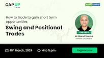 Pro Masters Virtual: Watch the webinar on ‘Identification of Swing / Positional Opportunities – Charts Insights’ with Bharat Sharma