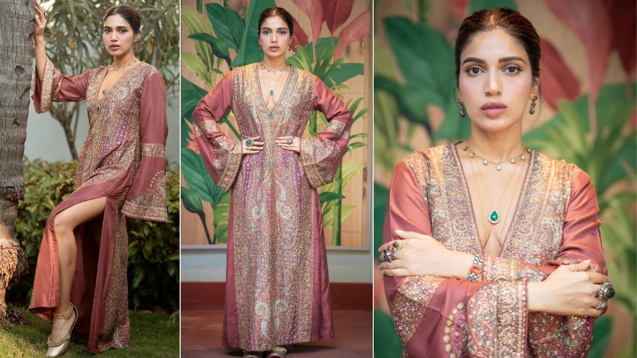 Bhumi Pednekar’s edgy take on wedding fashion: Here's how to style this sultry kaftan-style kurta look