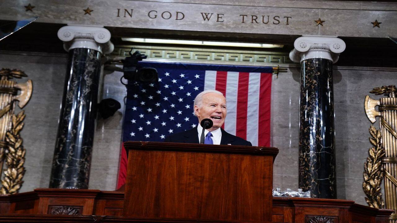At a time when voters are questioning whether Biden is too old, the president went out his way to appear energetic, raising his voice and sparring with Republicans who disrupted his speech.