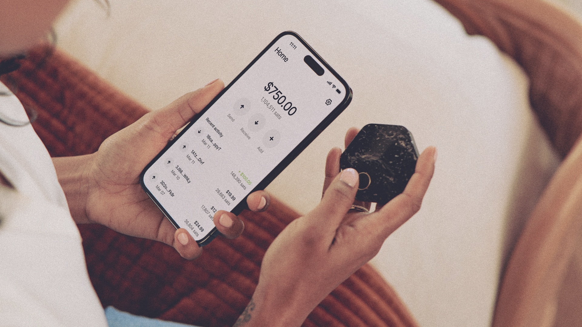 Users will be able to move and hold their Bitcoin tokens using their phones and the wallet, directly through the Bitcoin network.