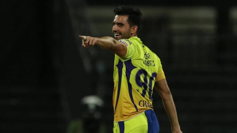 Chennai Super Kings' Deepak Chahar. (Photo: IPL via ESPNcricinfo)