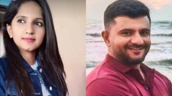 Darshan Babu (left) and his deceased wife Ranjitha (right)