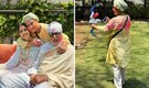 Jaya Bachchan plays Holi with Amitabh Bachchan and family