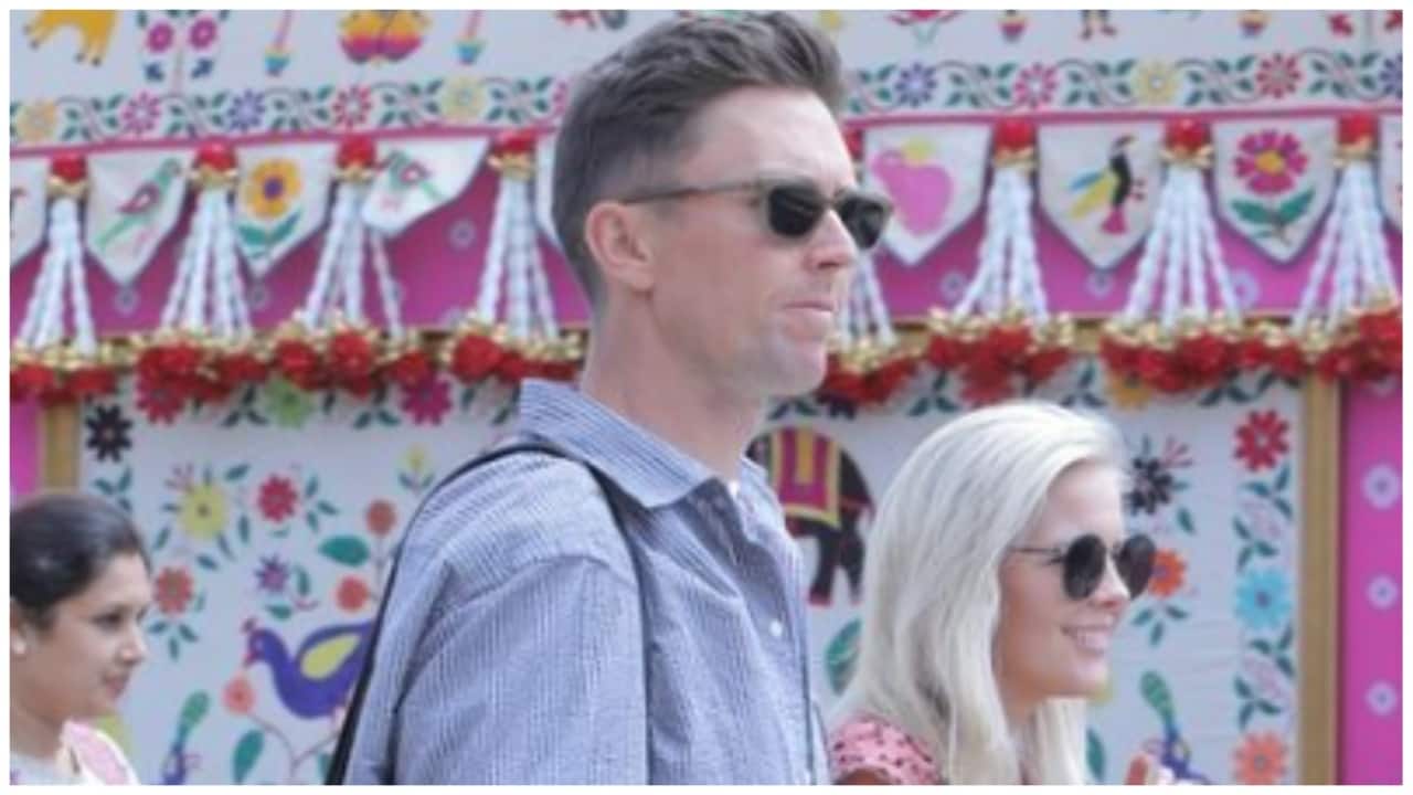 Trent Boult and his family arrived in Jamnagar on Friday to attend Anant Ambani-Radhika Merchant pre-wedding festivities.