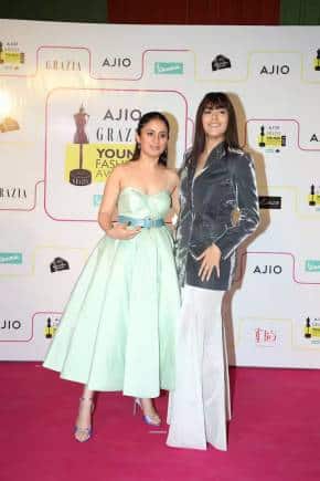 Mrunal Thakur with Rasika Dugal at Grazia Young Fashion Awards 2024
