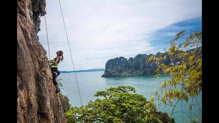 Railay Beach rock climbing, Thailand. (Photo: YouTube)