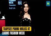 Taapsee Pannu Becomes The Showstopper for Gauri &amp; Nainika at Lakme Fashion Week