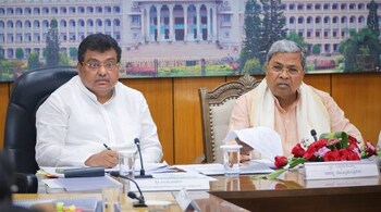 File: Karnataka CM Siddaramaiah (R) chairing a high-level meeting