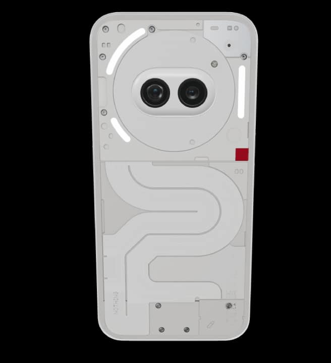 Nothing Phone 2a features a transparent design and glyph interface.