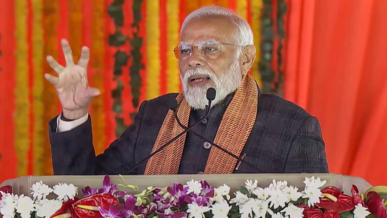 In his first rally in Srinagar since the abrogation of Article 370, Prime Minister Narendra Modi advocated for the comprehensive development of Jammu and Kashmir. (Image: PTI) In his first rally in Srinagar since the abrogation of Article 370, Prime Minister Narendra Modi advocated for the comprehensive development of Jammu and Kashmir. (Image: PTI)
