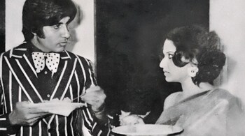 Amitabh Bachchan with Anju Mahendroo from the 1960s-70s.