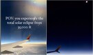 Passenger captures solar eclipse while flying at 35,000 feet. Southwest Airlines shares video