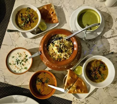 Biryani and haleem at Taj Deccan, Hyderabad. (Photo: Satarupa Paul)