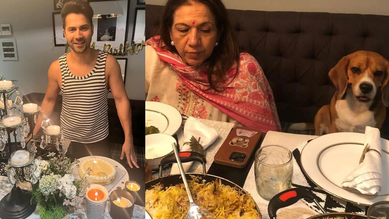 Varun Dhawan enjoys biryani with family on his birthday, see inside pictures