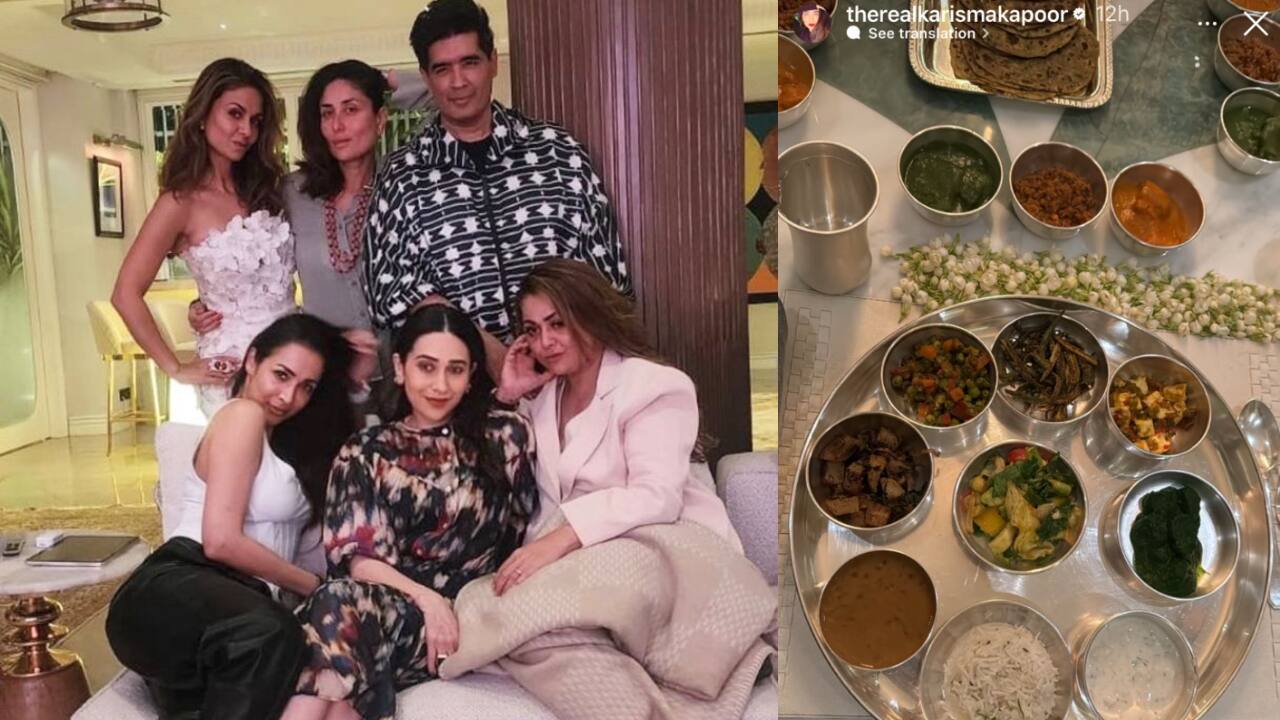 Kareena Kapoor, Karisma Kapoor, Malaika Arora, and Amrita Arora feast on traditional Thali at Manish Malhotra's house party, see inside pics