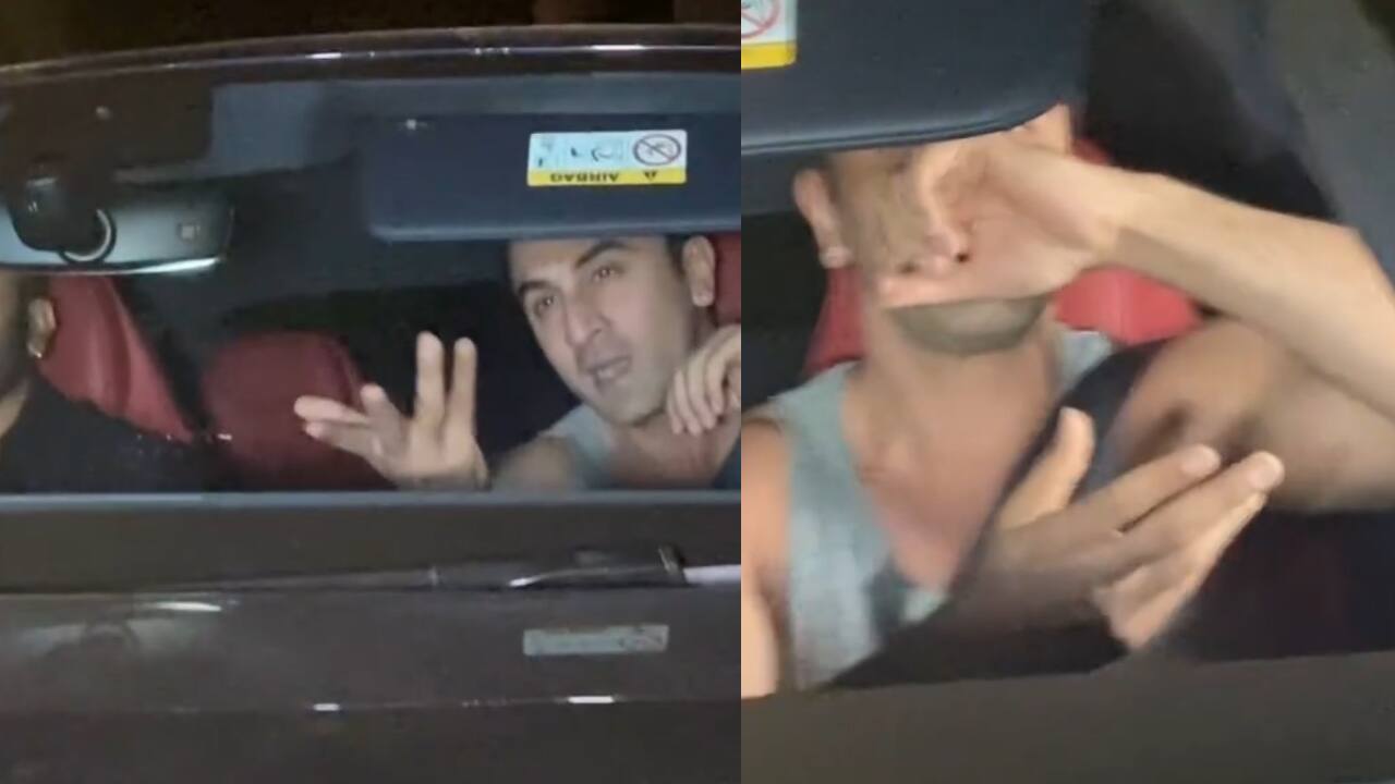 Ranbir Kapoor gets irritated as paps follow and run around his new Bentley car to photograph him, watch viral video