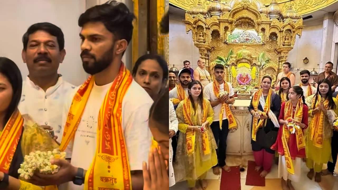 IPL 2024: Chennai Super Kings' captain Ruturaj Gaikwad along with wife and CSK players offer prayers at Mumbai's Siddhivinayak Temple