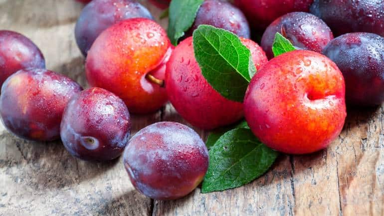 Plums: Plums, with their vibrant colour and tangy sweetness, are a summer favourite. Yet, their high fiber and sorbitol content can pose challenges for digestion. Sorbitol, a sugar alcohol, may ferment in the gut, leading to gas and bloating for some individuals (Image: Canva)
