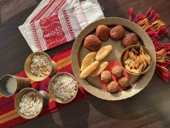 Bohag or Rongila Bihu spread. (Photo: Gitika Saikia)