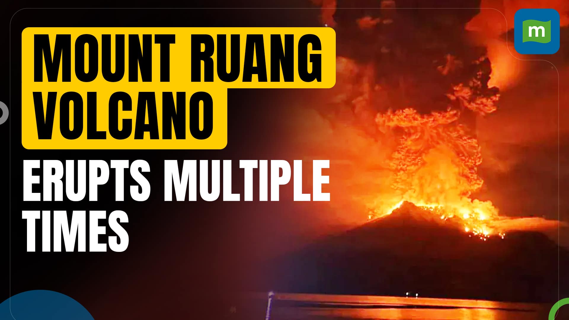 Indonesia's Mount Ruang Volcano Erupts Five Times In A Row | Authorities Issue Tsunami Warnings