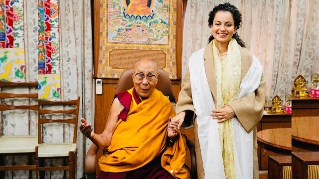 BJP's Kangana Ranaut meets Tibetan spiritual leader The Dalai Lama in Himachal Pradesh, shares pics