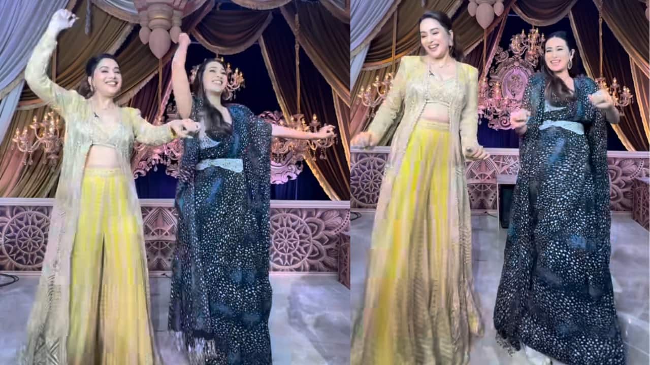 Madhuri Dixit and Karisma Kapoor recreate 'Dil To Pagal Hai's superhit 'Chak Dhoom dhoom chak Dhoom dhoom' moment on Dance Deewane, watch video