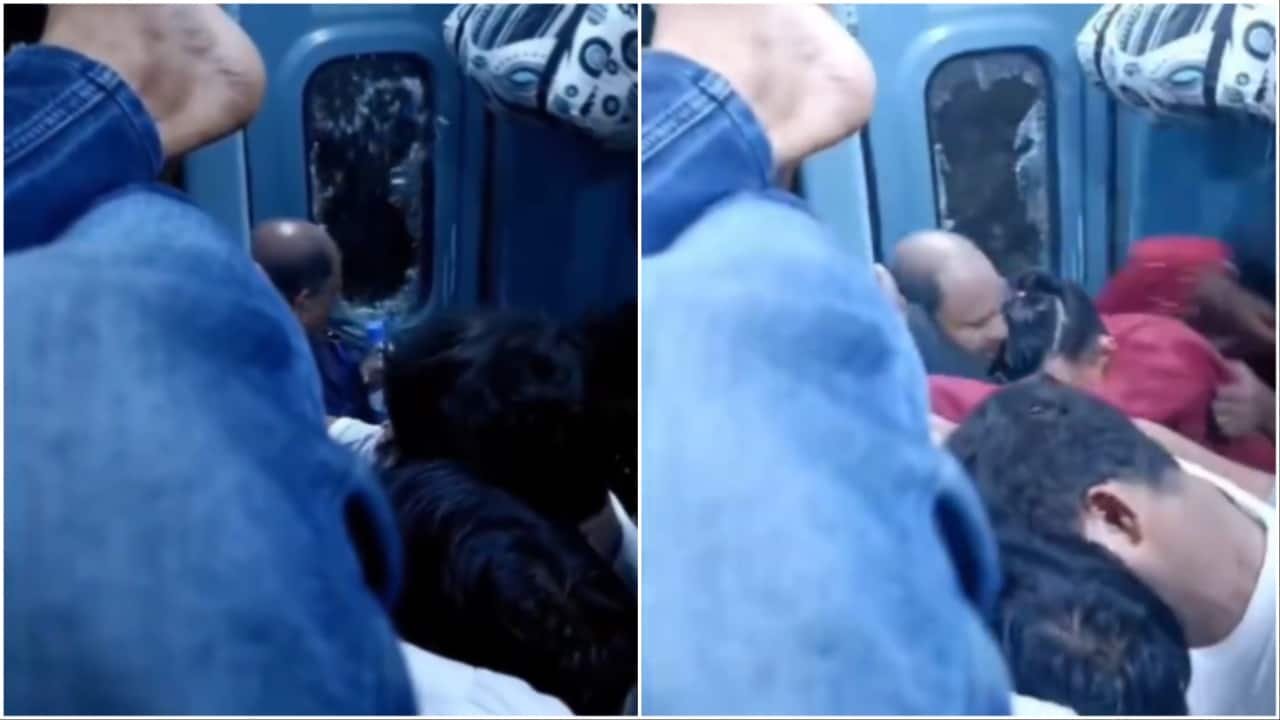 Woman says passenger broke AC coach's window after failing to board crowded train. Railways react