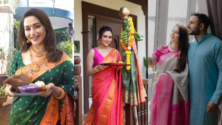 Madhuri Dixit, Sonalee Kulkarni, Amruta Khanvilkar & other divas dazzle in traditional looks and wish fans on Gudi Padwa 2024 - Vimarsana News