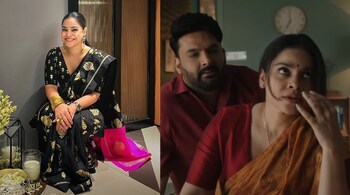 Sumona Chakravarti, Kapil Sharma and Kiku Sharda appeared in an ad for a headache relief oil. (Images via X and Instagram)