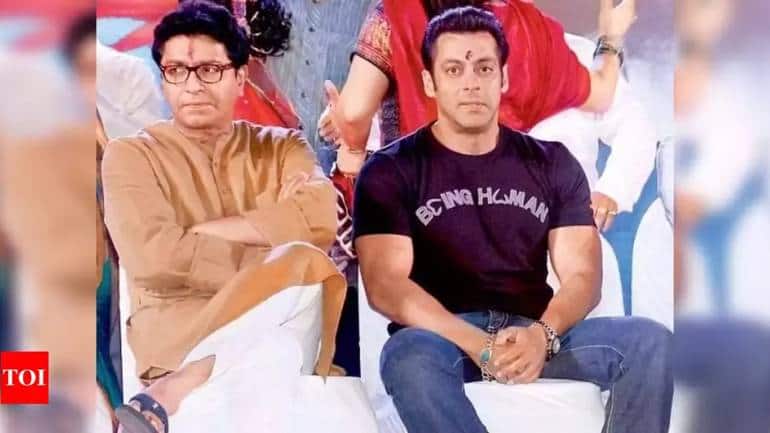 A file photo of Raj Thackeray with Salman Khan. 