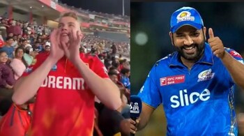 A spectator bearing a striking resemblance to Sam Curran was enthusiastically cheering for Rohit Sharma. This drew considerable attention at the Mullanpur Stadium, and the crowd joined in with supportive chants for Sharma.