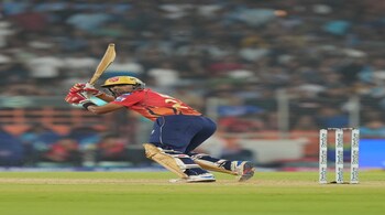 Ahmedabad : Punjab Kings' Shashank Singh takes the winning runs during the Indian Premier League (IPL) 2024 T20 cricket match between Gujarat Titans and Punjab Kings at the Narendra Modi Stadium, Ahmedabad, Thursday, April 04, 2024. (PTI Photo/Vijay Verma) (PTI04_04_2024_000383B)