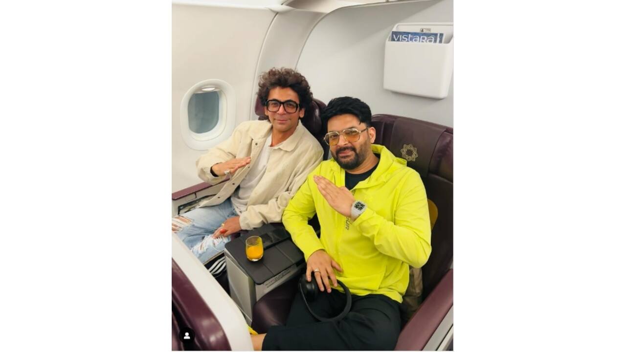 Kapil Sharma, Sunil Grover get on a flight together, former writes: 'Don’t worry guys, it’s a small flight'