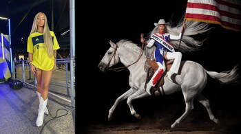 Tanner Adell is one of the four Black, female country singers featured on Beyonce's cover of ‘Blackbiird’, which also credits The Beatles' Paul McCartney as producer. (Images via X /@tanneradell and @beyonce)