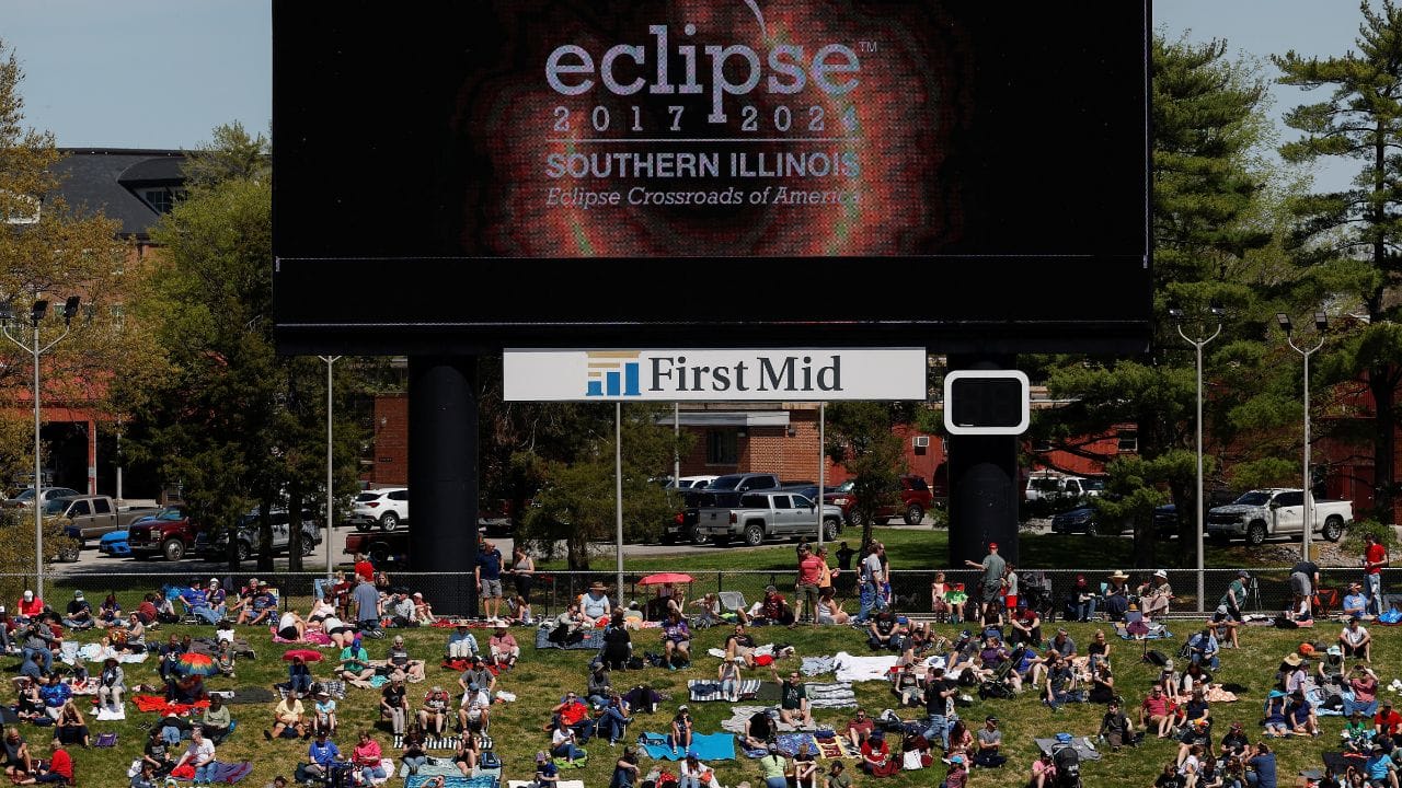 A total solar eclipse, which is a once-in-a-lifetime celestial event for most people, started tonight. While the eclipse is not visible in India, stargazers geared up for a rare yet exciting astronomical event in the US, Canada, Mexico, and parts of North America. (Image: Reuters)