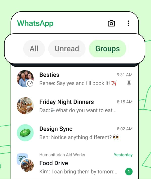 WhatsApp rolls out chat filters to help users find messages easily